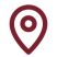 A maroon location pin icon.
